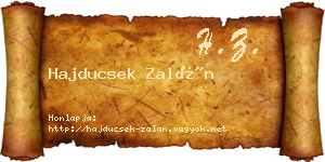 Hajducsek Zalán névjegykártya