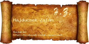 Hajducsek Zalán névjegykártya